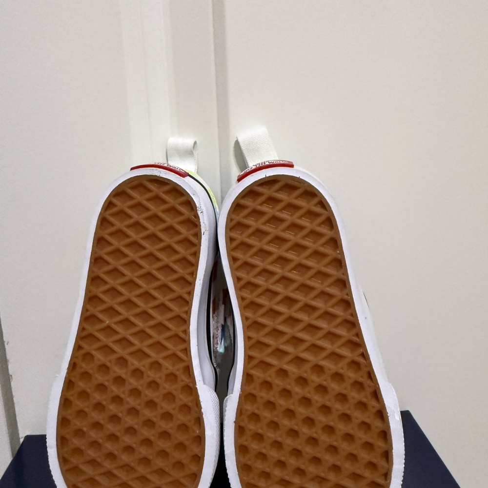NEW! Vans Kids Colorful Checkered Slip-On Sneakers - Picture 5 of 7